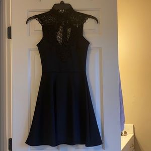 Beautiful black high neck dress